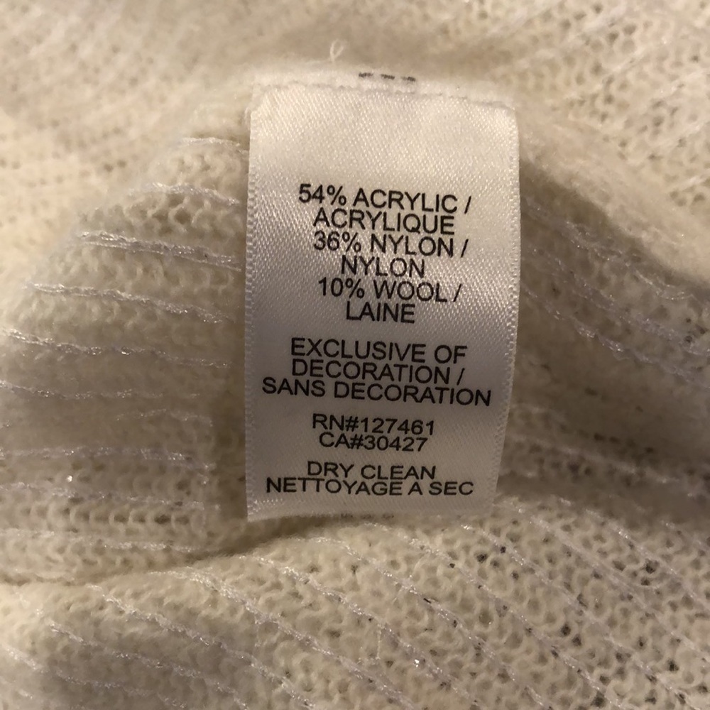 WILDFOX White Label Celebration Billie “YES” Sequin Pullover in White XS - Picture 9 of 10